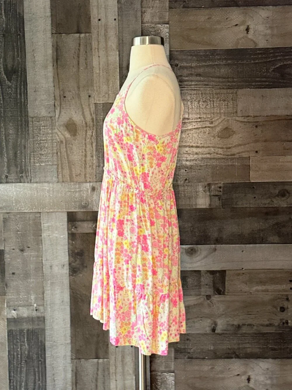 The Children's Place neon floral dress girl size 16 summer vacation garden party